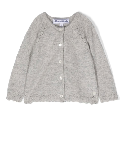 Tartine Et Chocolat Babies' Cashmere Cardigan (3-36 Months) In Grey