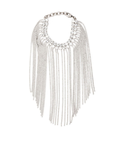 Ac9 Crystal-embellished Draped Necklace In Silver