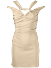 Jacquemus Beige Le Papier 'la Robe Soffio' Minidress In Neutrals