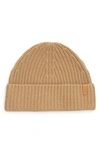 Vince Knit Merino Wool & Cashmere Beanie Hat In Camel