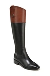 Shop Sam Edelman Drina Leather Knee High Boot In Black/ Whiskey