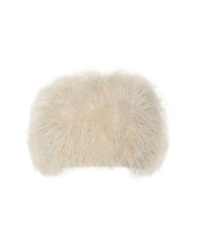 Lapointe Feather Tube Top In Cream