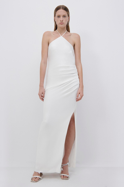 Jonathan Simkhai Hansel Satin Gown In White