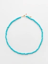 Mateo 14kt Yellow Gold Turquoise Beaded Necklace