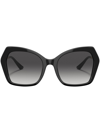 Dolce & Gabbana Oversized Hexagonal-frame Sunglasses In Schwarz