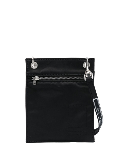 Rick Owens Security Pocket Leather Bag In Black