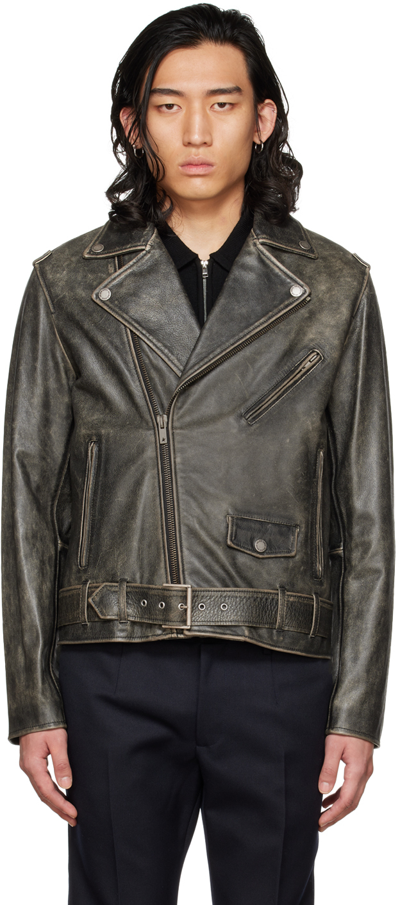 Golden Goose Biker Jacket In Black