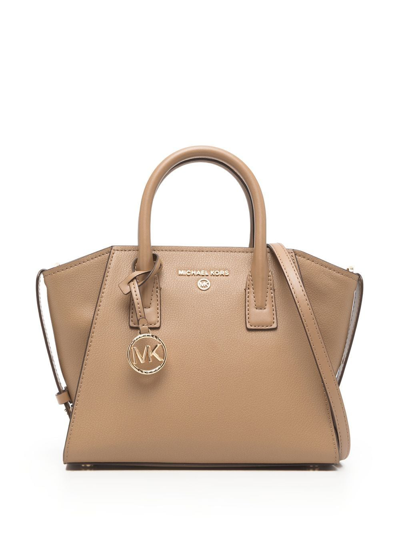 Michael Michael Kors Avril Small Leather Tote Bag In Brown