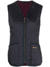 Barbour Quilted V-neck Gilet In Blau