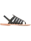 Kjacques Homer Strappy Sandals In Black