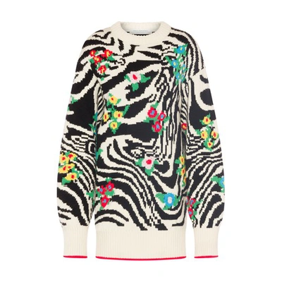 Philosophy Di Lorenzo Serafini Knitted Dress With Abstract Print In Multicolour