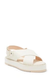 Agl Attilio Giusti Leombruni Marta Criss-cross Sandals In Off White