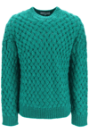 Bonsai Interlock Knit Sweater In Green