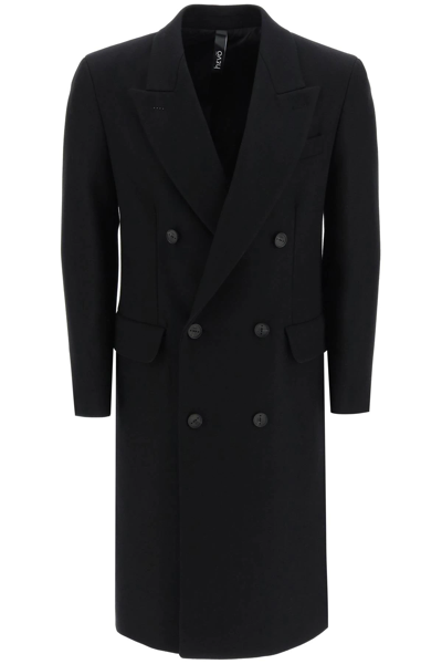 Hevo Wool Blend Coat In Black