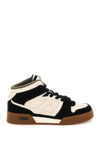 Fendi Match Colorblock High Top Sneaker In Beige,black