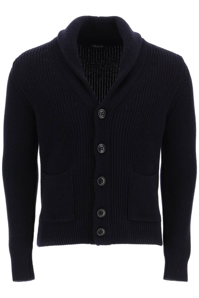 Drumohr Merino Wool Cardigan In Blue