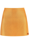 Diesel Orange M-argette Miniskirt In Orange,metallic