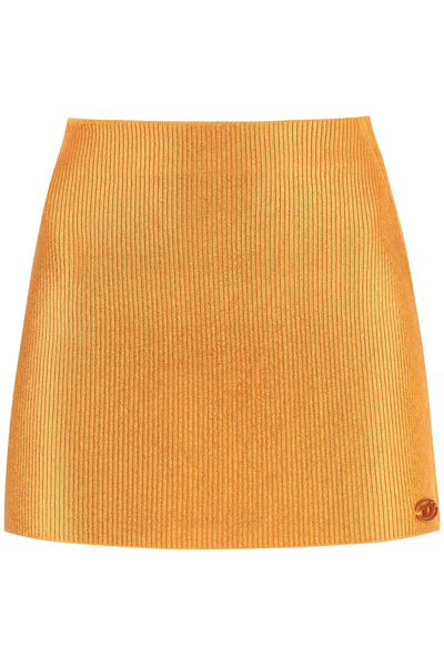 Diesel Orange M-argette Miniskirt