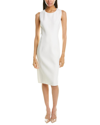 Michael Kors Wool-blend Sheath Dress In White