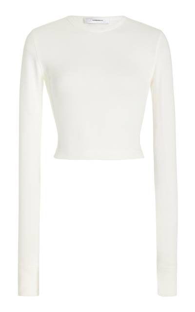 Wardrobe.nyc Women's Hailey Bieber Long-sleeve T-shirt In Off White