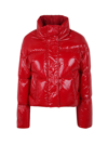 Stand Studio Tatum Puffer Gloss Nylon Down Jacket In Red
