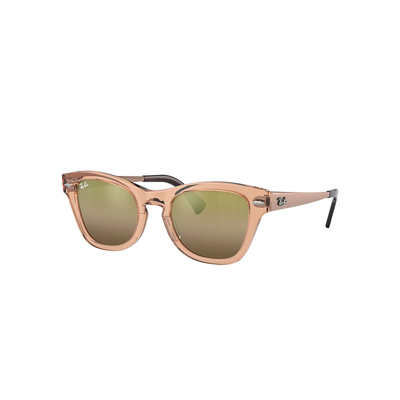 Ray Ban Rb0707sm Sunglasses Sand Copper Frame Gold Lenses 50-21