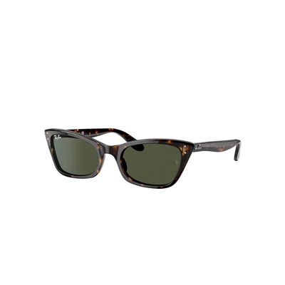 Ray Ban Lady Burbank Sunglasses Havana Frame Green Lenses 55-20