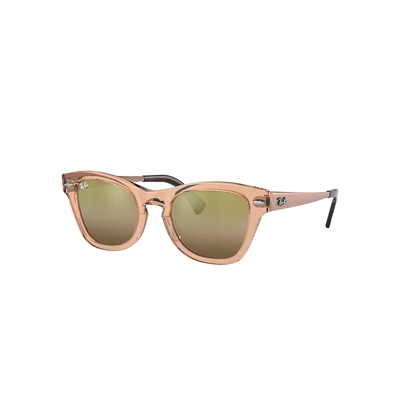 Ray Ban Rb0707sm Sunglasses Sand Copper Frame Gold Lenses 53-21 In Light Brown