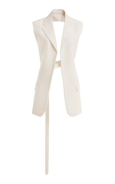 Victoria Beckham Wool Blazer Vest In White
