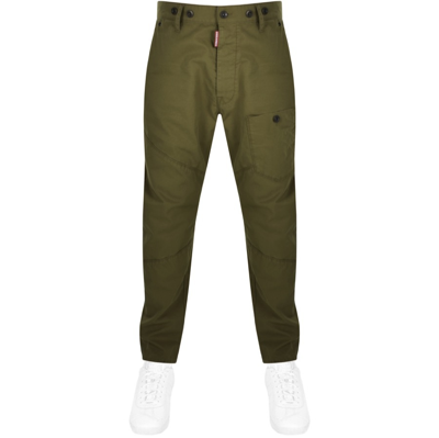 Dsquared2 Military Green Pleated Trousers