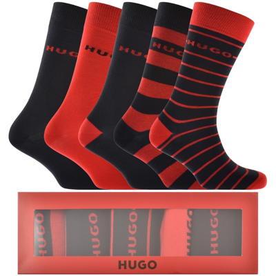 Hugo Lounge 5 Pack Socks Gift Set Navy