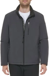 Calvin Klein Faux Shearling Lined Soft Shell Jacket In Iron