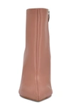 Nine West Farrah Leather Stiletto Bootie In Dark Natural Leather