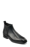 Karl Lagerfeld Lizard Embossed V-gore Chelsea Boot In Black