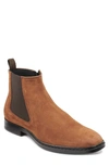 Karl Lagerfeld Suede Chelsea Boot In Cognac