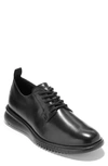 Cole Haan Zerogrand Plain Toe Derby In Black Leather/ Black