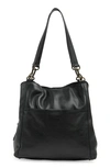 American Leather Co. Austin Leather Bucket Bag In Black Vintage