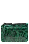 Aimee Kestenberg Alia Slim Id Wallet In Emerald Snake