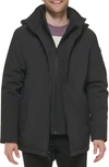 Calvin Klein Hooded Bib Jacket In Black