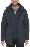 Calvin Klein Hooded Bib Jacket In True Navy
