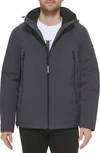 Calvin Klein Faux Shearling Lined Windbreaker Jacket In Iron