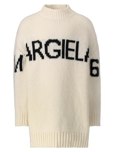 Mm6 Maison Margiela Kids Dress For Girls In Offwhite