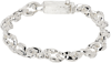 Sweetlimejuice Sterling Silver Surban Chain Bracelet In Silver