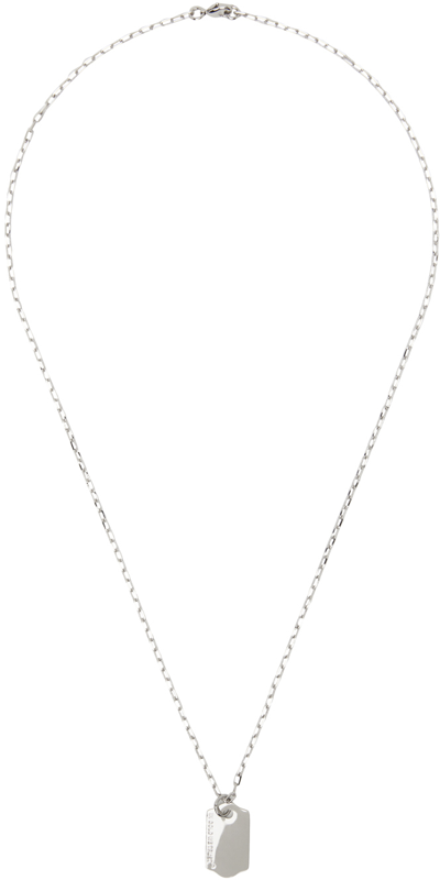 In Gold We Trust Paris Ssense Exclusive Price Tag Necklace In Silver