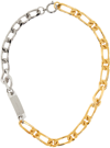 IN GOLD WE TRUST PARIS GOLD & SILVER MIXED CHAIN NECKLACE