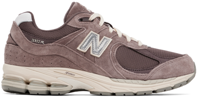 New Balance 2002r Leather-trimmed Nubuck And Mesh Sneakers In Brown/white/gum