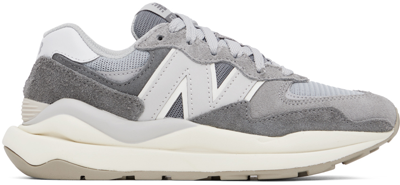 New Balance Grey 57/40 Trainers In Grey/white