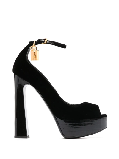 Tom Ford Platform 145mm Sandals In 1n001 Black