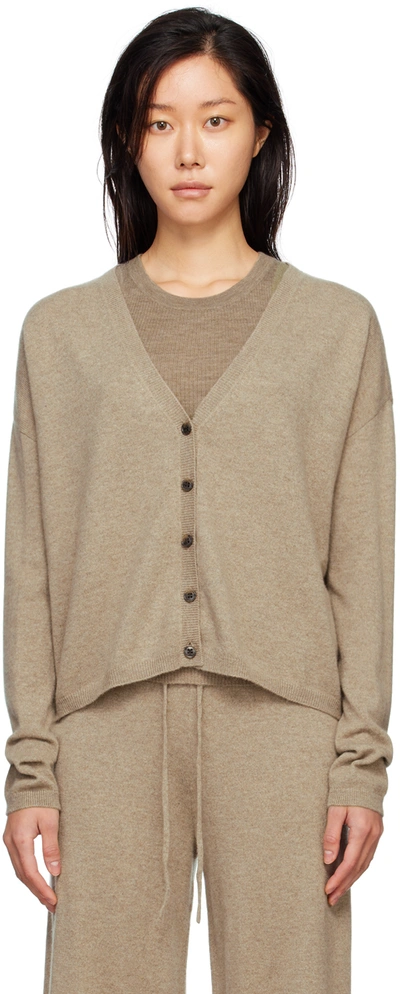 Lisa Yang Abby Cashmere Cardigan In Sand