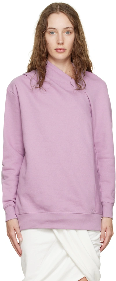 Dries Van Noten Purple Cowl Neck Sweatshirt In 403 Lilac